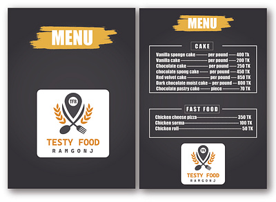 Restaurant menu art branding design graphic design illustration illustrator logo ui ux vector