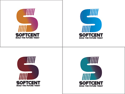 Logo Name : Softcent Tagline : Build the Future To art branding design graphic design illustration illustrator logo ui ux vector