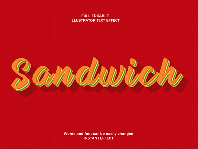 sandwitch text effect art branding design graphic design illustration illustrator logo ui ux vector