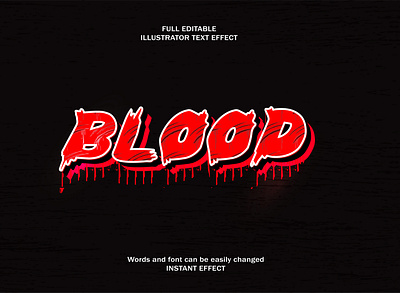 blood text effect art branding design graphic design illustration illustrator logo ui ux vector