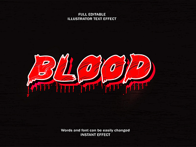 blood text effect art branding design graphic design illustration illustrator logo ui ux vector