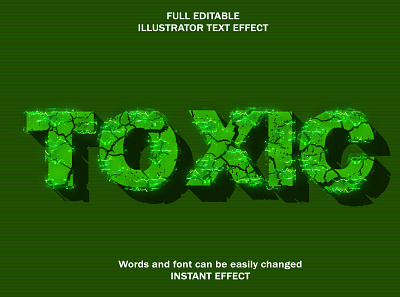 toxic vector text effect art branding design graphic design illustration illustrator logo ui ux vector