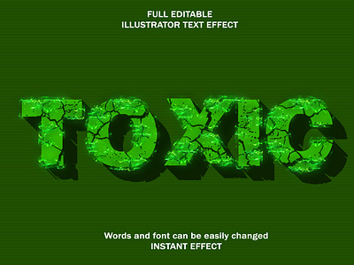 toxic vector text effect