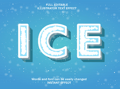 ice vector text effect art branding design graphic design illustration illustrator logo ui ux vector