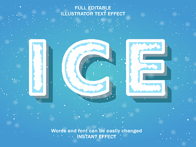 ice vector text effect