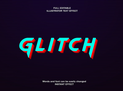 glitch vector text effect art branding design graphic design illustration illustrator logo ui ux vector