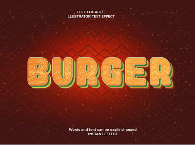 burger vector text effect art branding design graphic design illustration illustrator logo ui ux vector