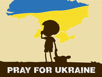 pray for ukraine vector
