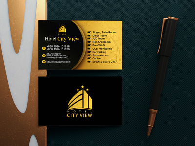 Hotel City view visiting card art branding design graphic design illustration illustrator logo ui ux vector