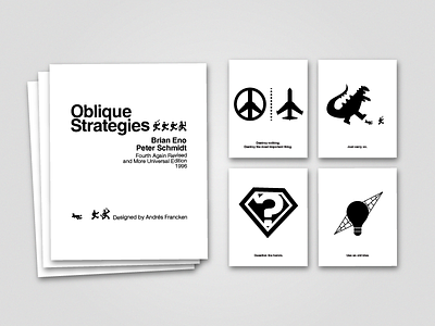 Oblique Strategies brian eno cards graphic design illustration oblique strategies peter schmidt
