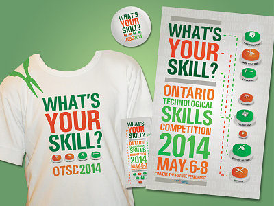 Ontario Technological Skills Competition 2014 graphic design identity design otsc print design