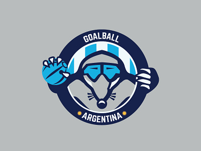 Los Topos - Goalball Argentina Logo argentina goalball logo mole national paralympics parasports sports team topos