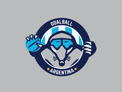 Los Topos - Goalball Argentina Logo argentina goalball logo mole national paralympics parasports sports team topos