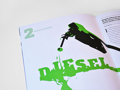 Full Court Press - 'Diesel' Spread basketball diesel editorial gasoline illustration magazine sports spread typography
