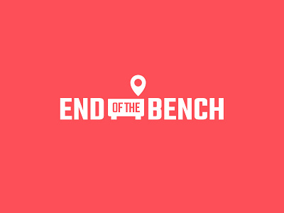 End of the Bench - Logo bench blog branding end end of the bench identity location logo marker sports