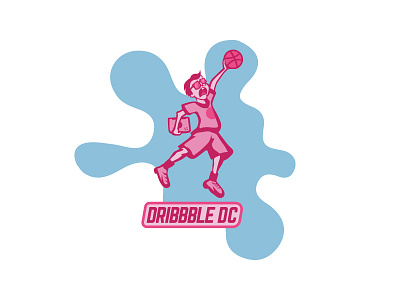 Dribbble DC Sticker basketball contest dribbble illustration logo playoff sports sticker sticker mule team