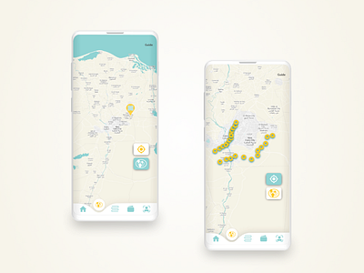 Nearest app design icon mobile mockup subway ui ux xd design