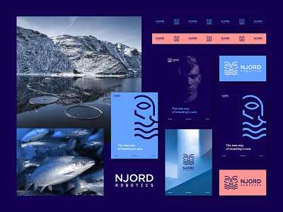Njord Robotics - visual identity brand design branding icon logo logo design logotype minimal poster startup visual identity