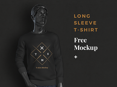 Free Long Sleeve T Shirt Mockup apparel brand clothing design fashion free mock-up mockup photoshop shirt t-shirt template
