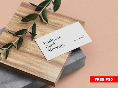 Free minimal business card mockup