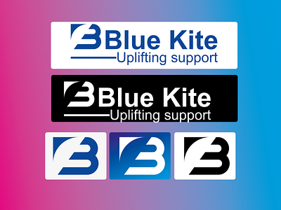 Blue kite Logo Design b letter logo brand identity branding logo modern logo