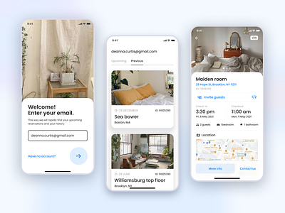 Apartment booking app airbnb apartment app booking booking app card cards detail screen figma home interface minimalism mobile design modern design pinterest registration sign in typography ui ux