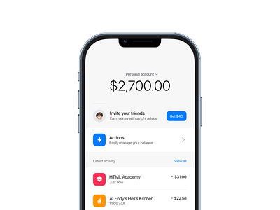 Banking – mobile app / account screen account app apple bank banking figma hig ios iphone 13 mobile mobile app mobile design native app native colors product ui ux