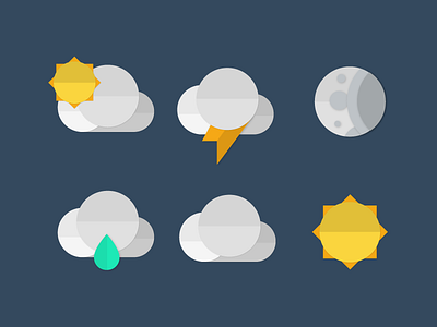 Material Weather Icons android google design graphic design icon design icon love icondesign icons material design