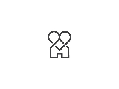 Love Properties logomark adobe branding graphic design heart house illustrator logo design logomark properties