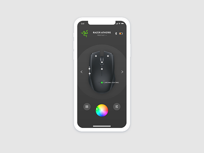 Razer Mouse App UI adobe xd gaming mouse razer ui design user experience user interface