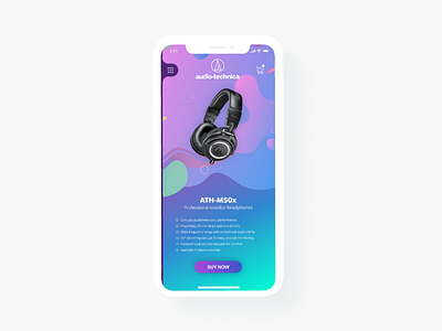 Audio Technica Shop UI app design app ui audio technica graphic design headphones iphone ui design user interface