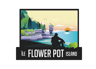 Flower Pot Sign illustator illustration vector
