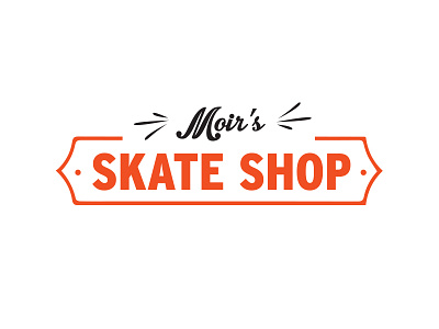 Moirs Skate Shop branding design illustator illustration retro typography vector