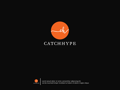 CATCHHYPE logo app branding design flat icon illustrator logo minimal typography vector