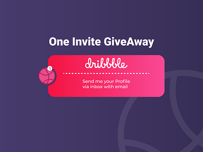 Dribbble invite to GiveAway branding illustration illustrator logo minimal typography vector