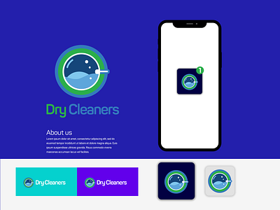 Dry Cleaners app branding cleaners d logo design dry icon lettering logo logo idea logodesign minimal vector website