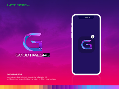 G letter Monogram | GoodTimesRg abstract logo app branding design g logo icon lettering logo minimal typography vector