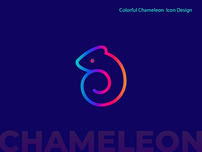 Colorful Chameleon Icon Design abstract logo branding c logo chameleon logo colorful design icon illustrator logo minimal typography vector