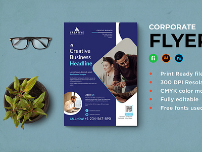 Marketing flyer template design