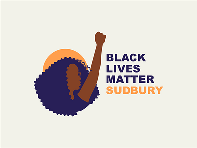 Black Lives Matter Sudbury badge badge design badge logo black lives matter blm branding design flat graphic design icon illustration illustrator logo minimal vector woman
