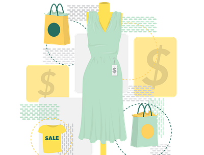 Merchandising Illustrated branding design fashion illustration illustration merchandising newdesign vector