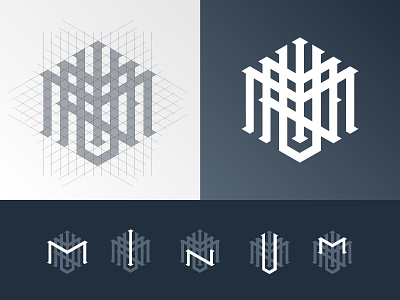 Minum (Drink) - Monogram Logo brand branding branding design company design flat logo lpgo typography