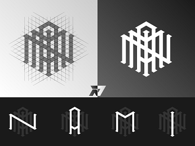 NAMI - Monograpic Logo Design brand branding branding design company flat logo lpgo typography