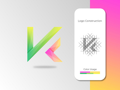 VK - LOGO DESIGN brand branding branding design company design flat google logo lpgo typography