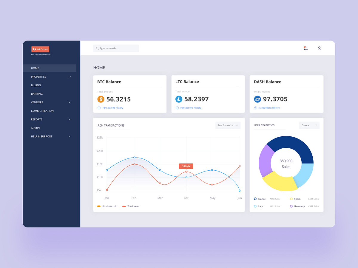 Dashboard Finance And Taxes By Atem Design Lab On Dribbble