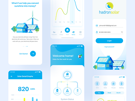 Solar Panel Monitoring App by Atem Design Lab on Dribbble