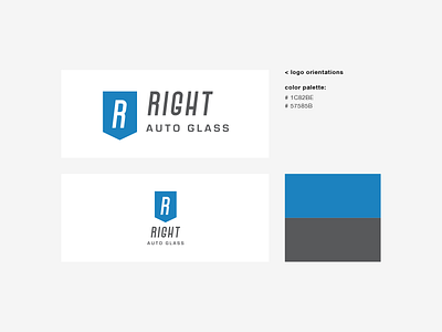 Right Auto Glass - identity branding design graphic design identity identity design logo logo design