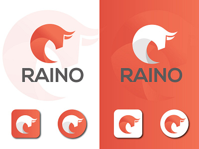 Raino Logo / App Icon app icon app logo branding design flat icon logo multiple color prism logo vector