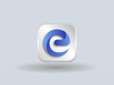 e icon | E App logo | 3D icon