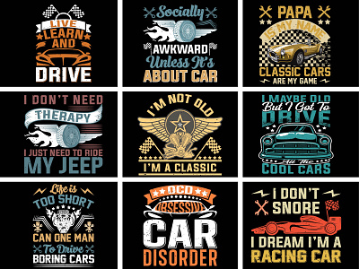Car T-shirt Design Collections